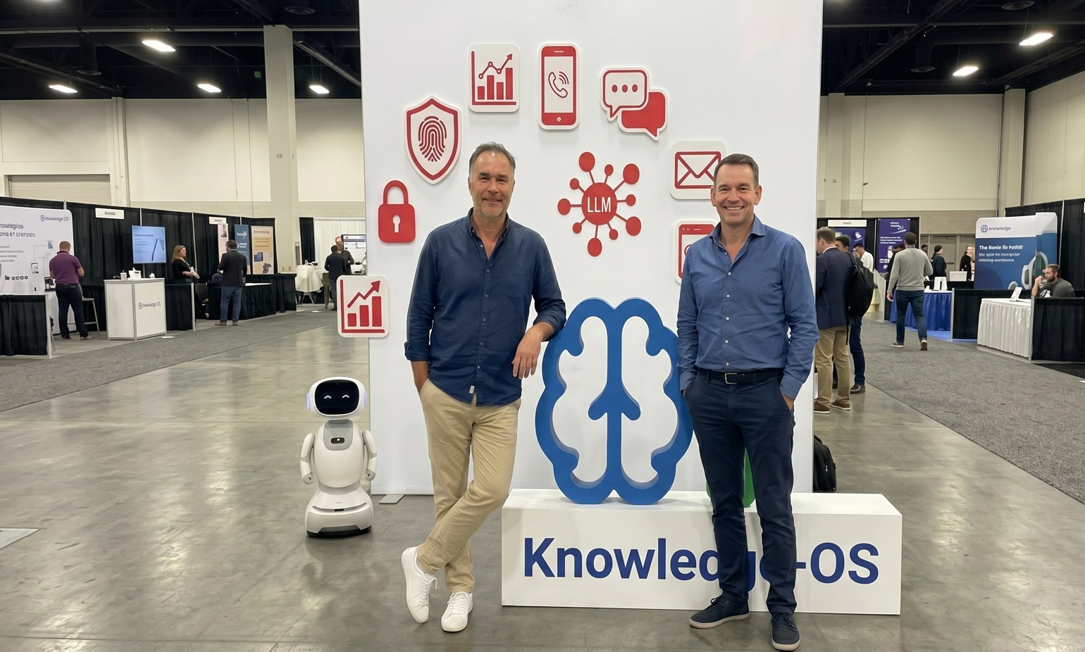 Michel Haagmans en Patrick Fiolet op de Knowledge-OS beurs